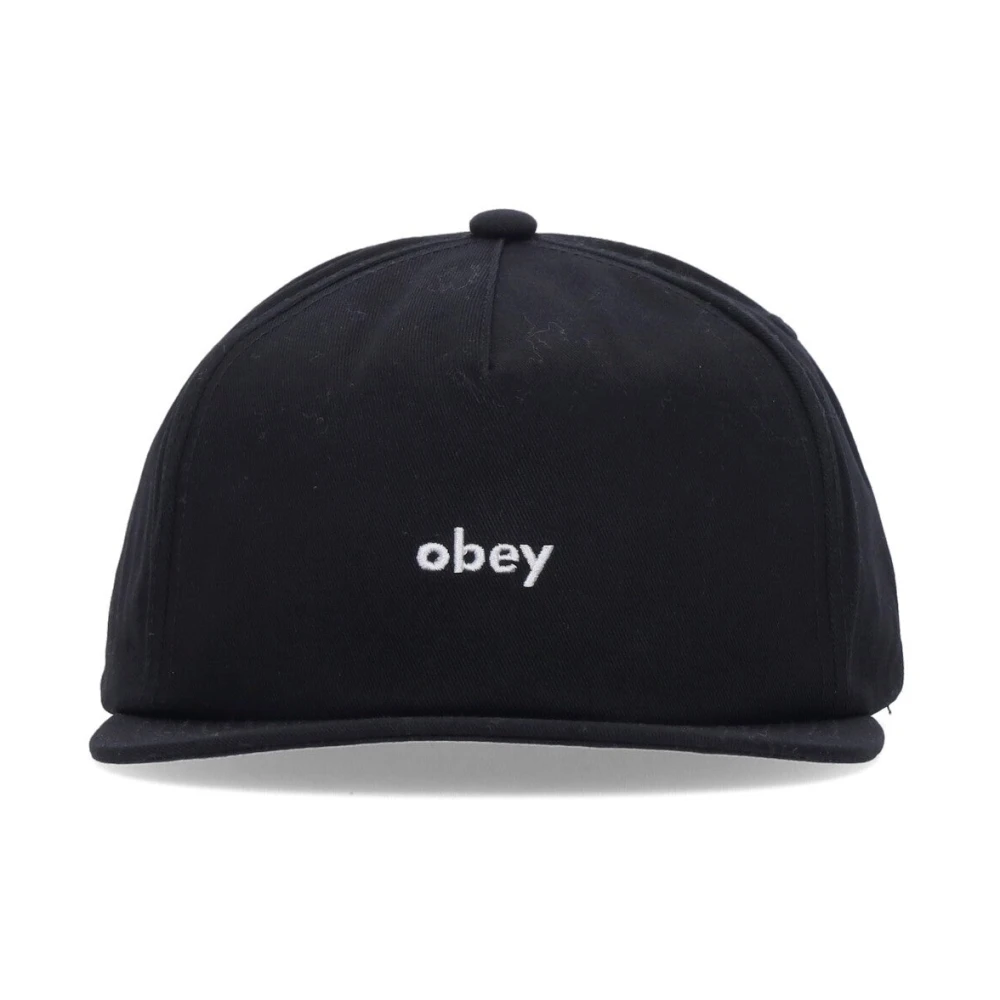 Obey Platte klep snapback pet zwart Black Heren