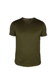 Khaki Zielona Bawełniana Koszulka dla Mężczyzn
