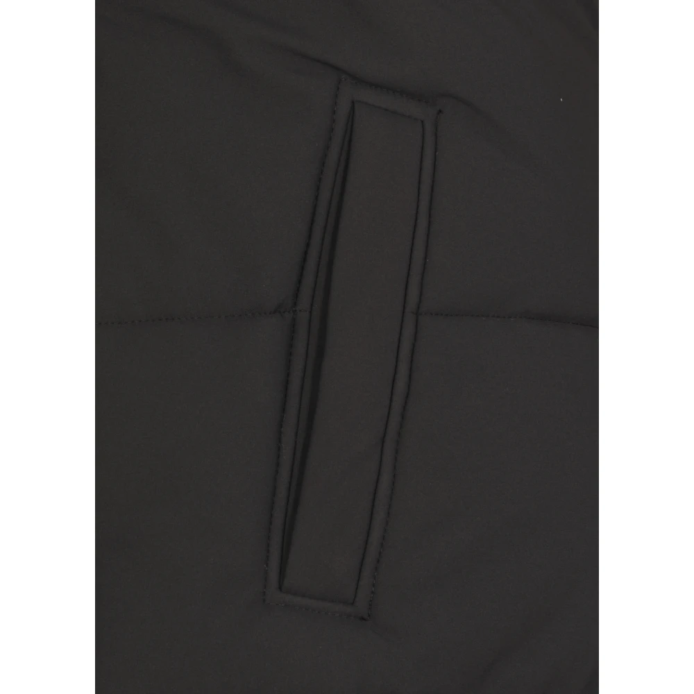 Save The Duck Zwarte Gewatteerde Hoodiejas Black Dames