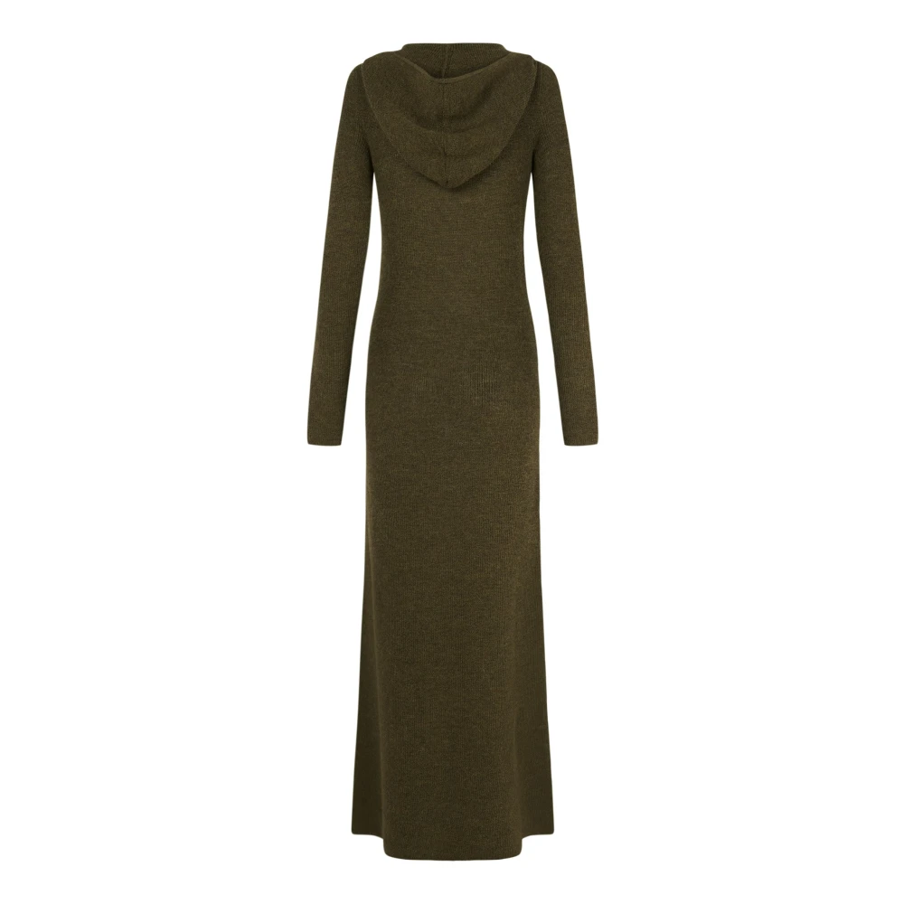 Cortana Gehaakte Alpaca Merino Wol Jurk Green Dames