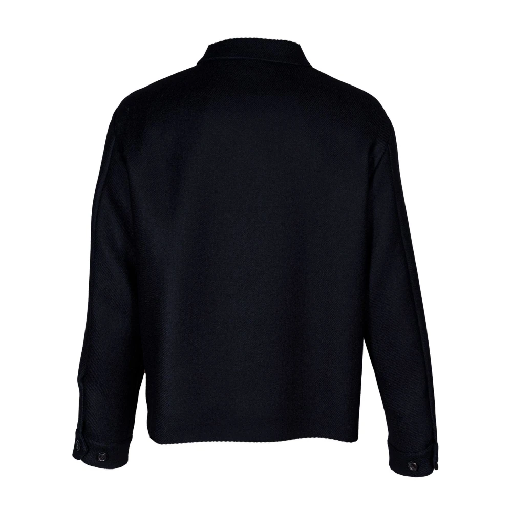Mauro Grifoni Heren wollen jas met ritssluiting Black Heren