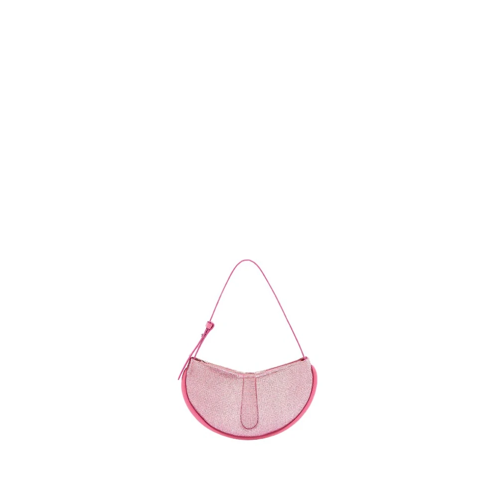 THEMOIRè Iridiscent Strass Clutch Tas Vegan Stof Pink Dames
