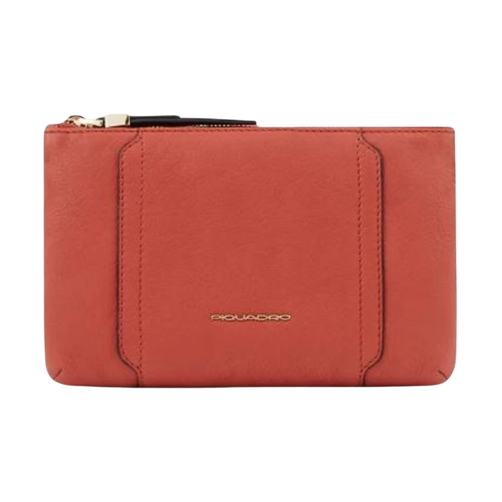 Piquadro Women's Red Shoulder Bags, One Size, Circle Clutch