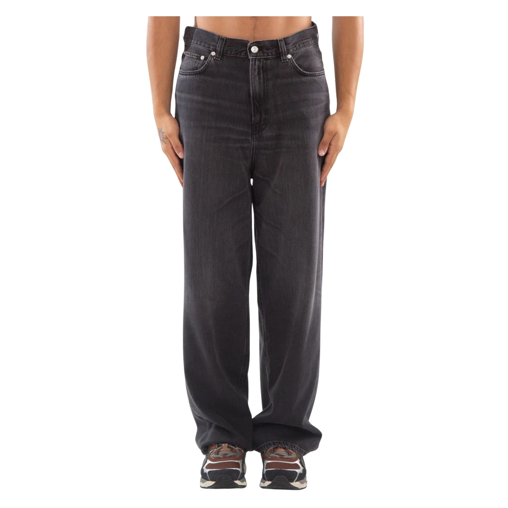 Haikure Black Wash Loose Jeans Black Heren