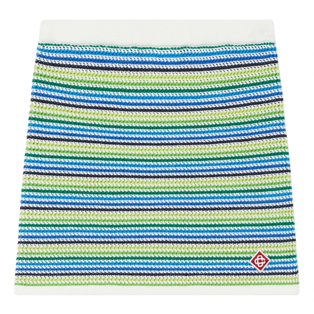 Casablanca Girls Green Striped Skirt - Kids Skirts - 3 Y - Kids