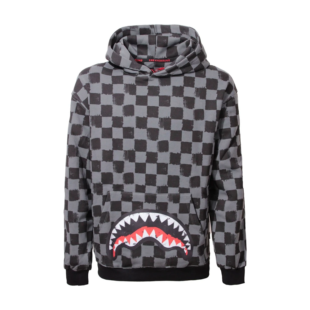 Sprayground Grijze Hoodie met Logo Print Gray Heren