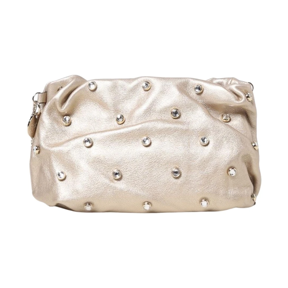 Red Valentino Women's Gray Platinum Rhinestone Clutch - Clutches - One Size - Bags