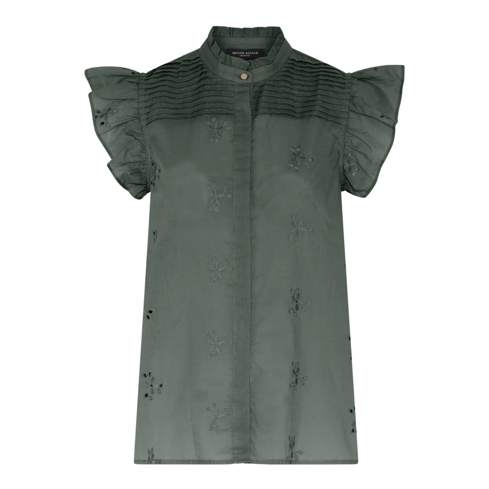 Bruuns Bazaar Women's Green Blouses - Blouses - M - Blouses & Shirts