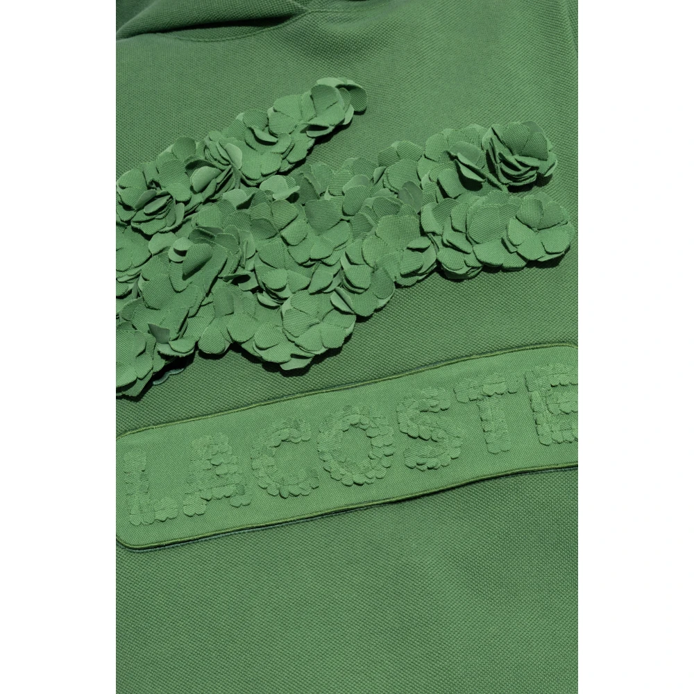 Lacoste Sweatshirt met afneembaar logo Green Dames