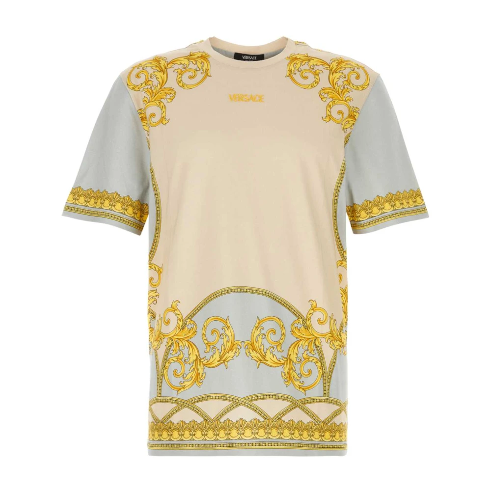 Versace Stijlvolle Bedrukte Katoenen T-Shirt Multicolor Heren