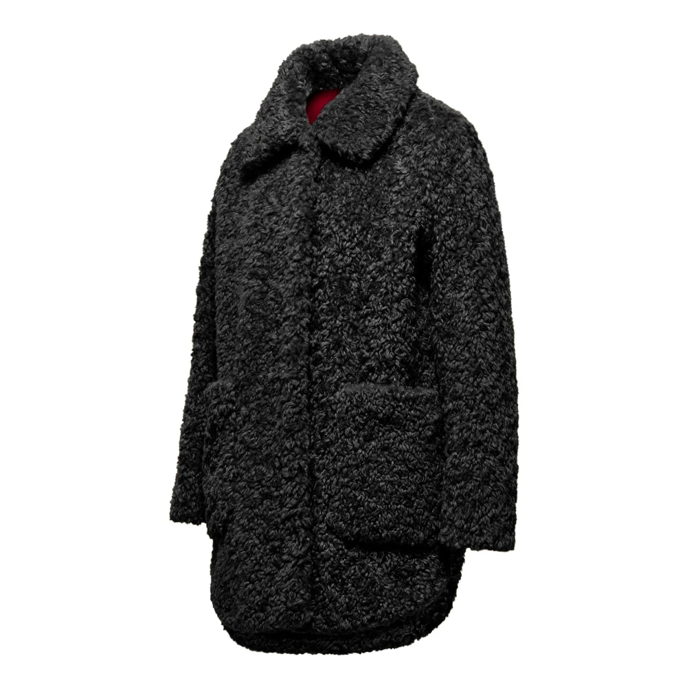 BomBoogie Krul Effect Sherpa Fleece Jas Green Dames