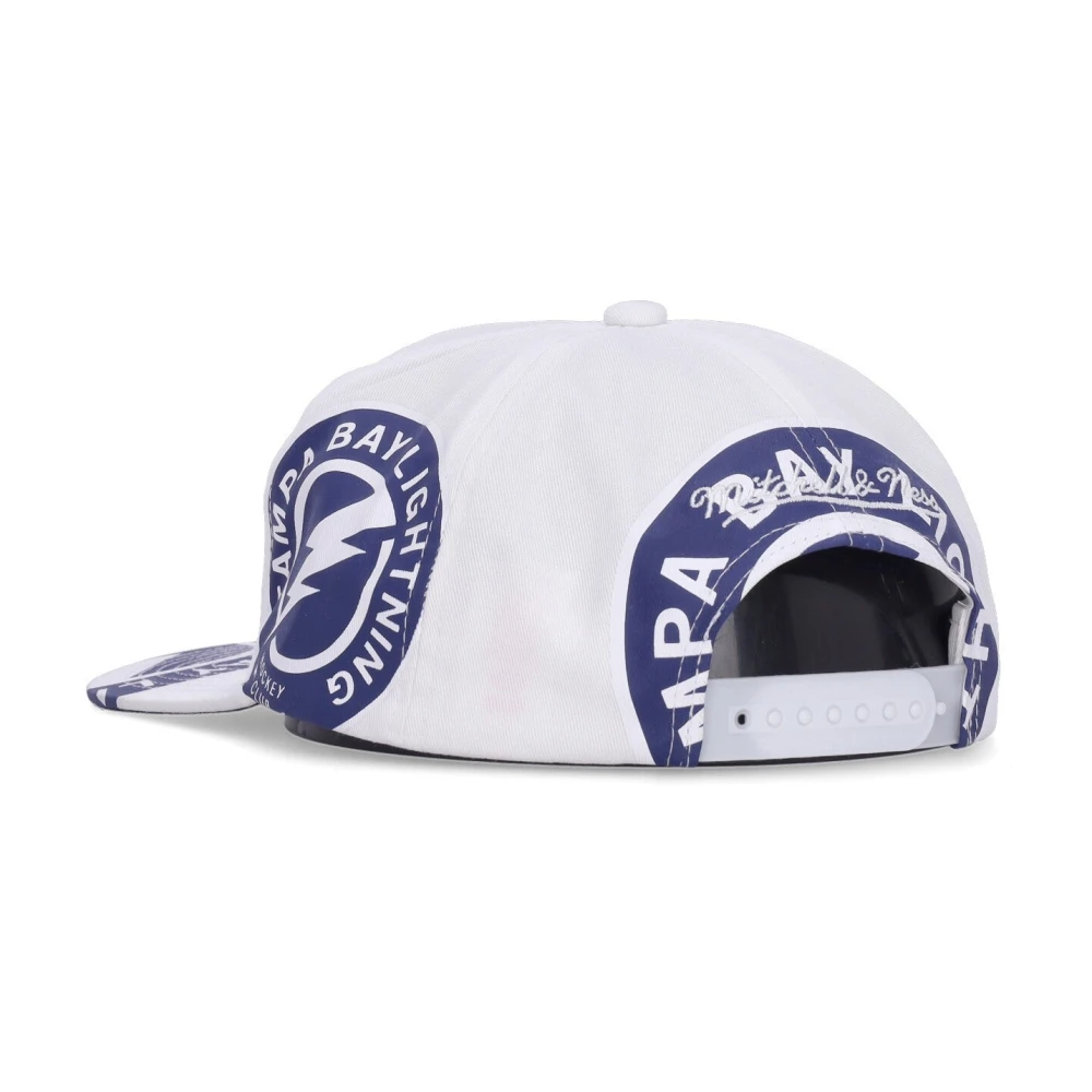 Mitchell & Ness Tampa Bay Lightning Flat Brim Cap White Heren