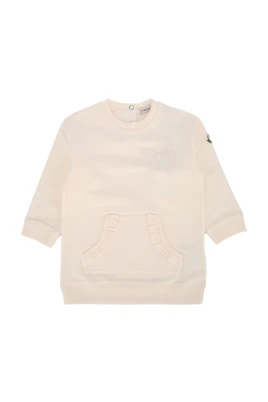 Broderad Logotyp Bomulls Sweatshirt Klänning