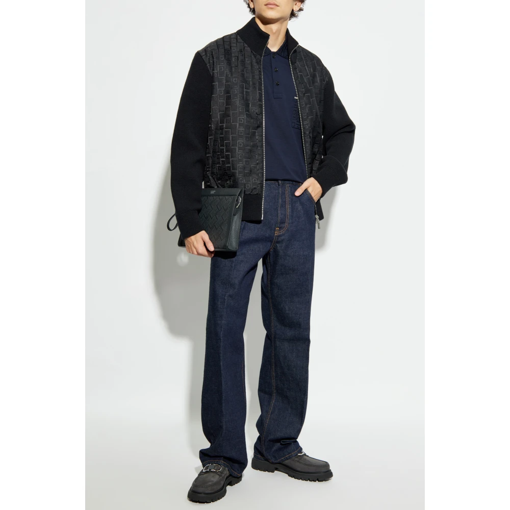 Salvatore Ferragamo Jas met monogram Black Heren