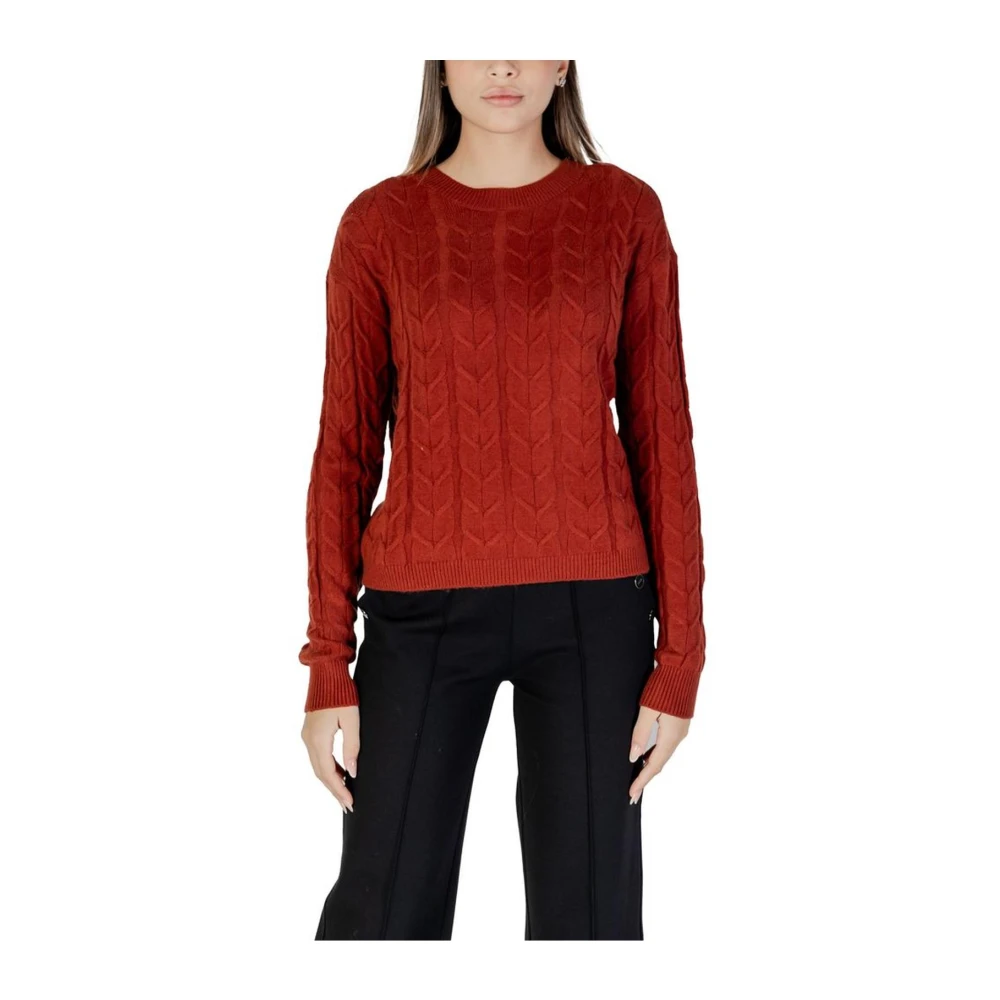 Vero Moda Gezellige Gebreide Trui voor Vrouwen Red Dames