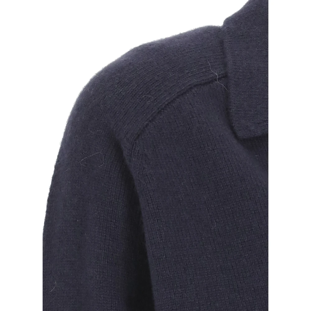 Kangra Blauwe Kasjmier Wollen Trui Vrouwen Kraag Blue Dames