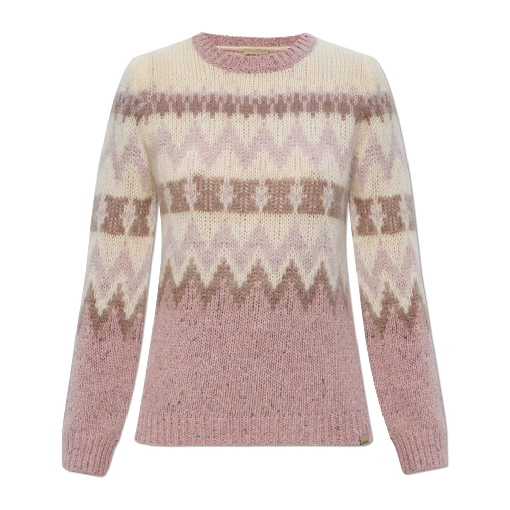 Woolrich Gebreide trui met patroon Pink Dames