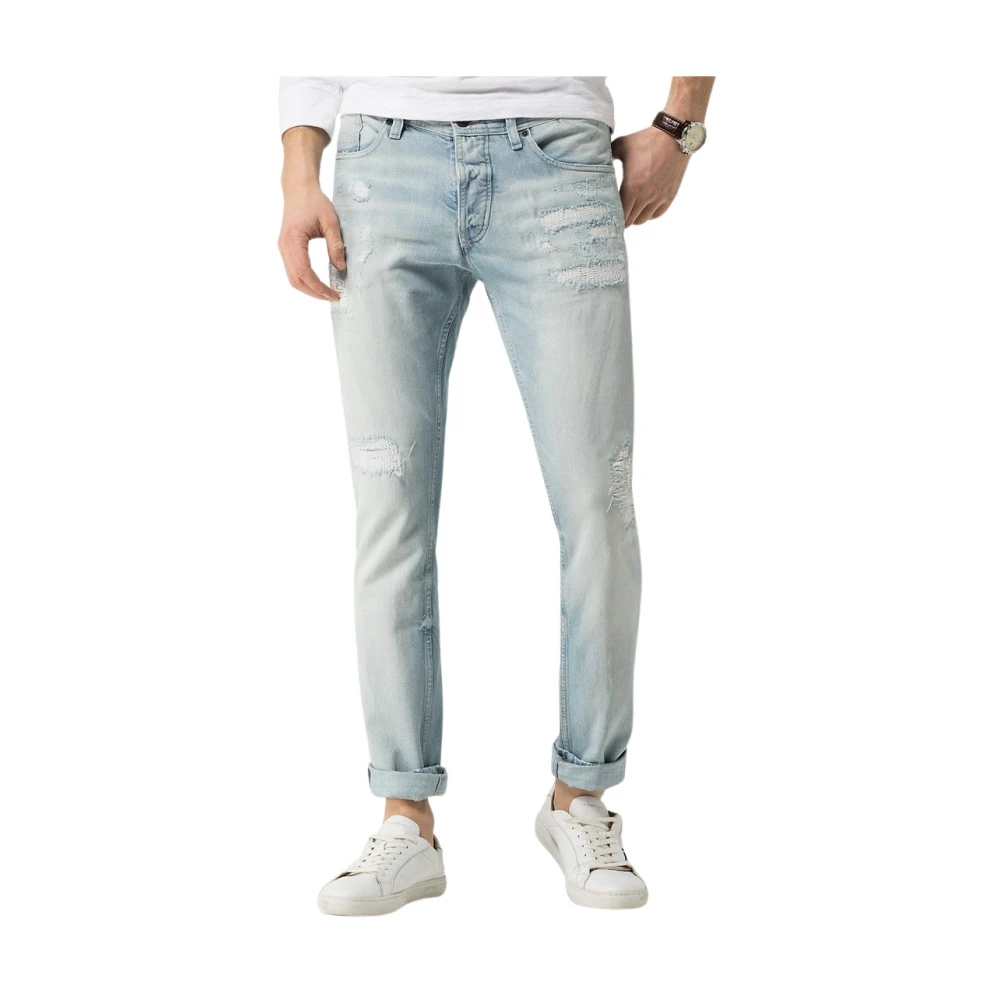 Tommy Hilfiger Men's Blue Slim-Fit Jeans With Flag Detail