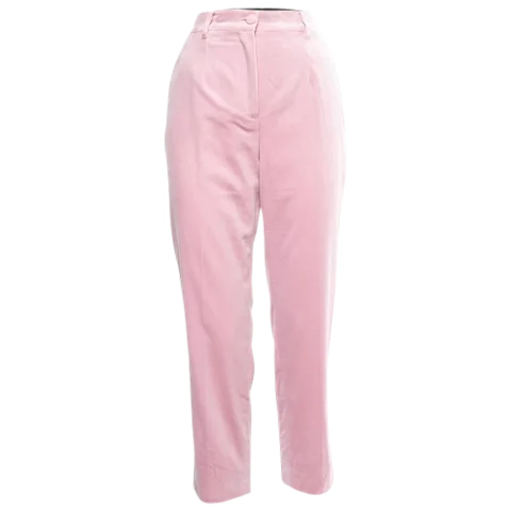 Dolce & Gabbana Pre-owned Velvet bottoms Pink Dames