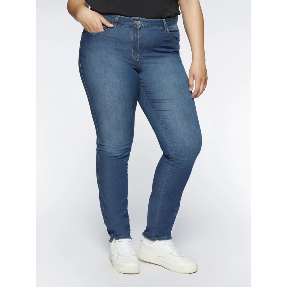 Fiorella Rubino Lichte Denim Skinny Jeans met Push-Up Snit Blue Dames