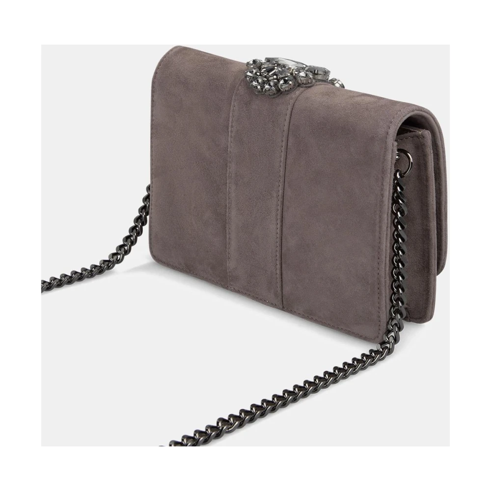 Alma en Pena Rhinestone clutch tas Gray Dames
