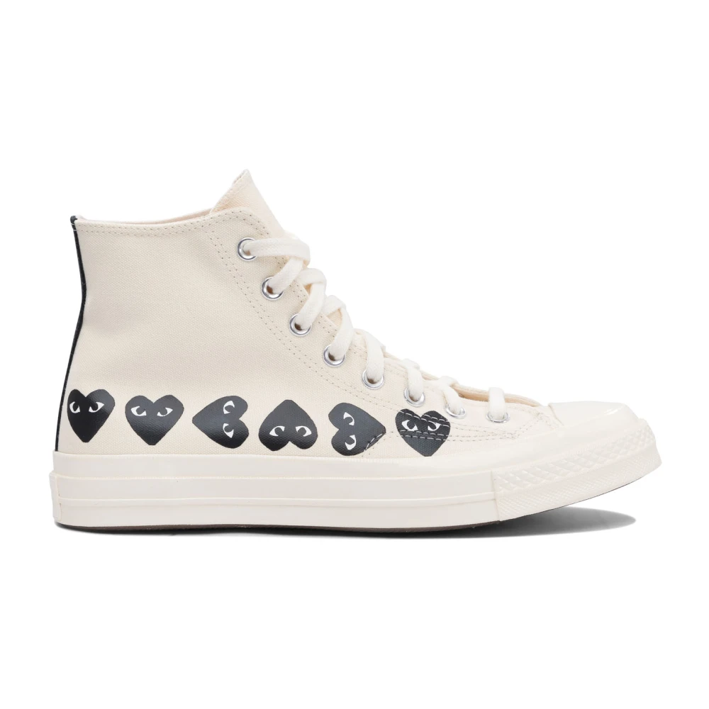 Comme des Garçons Play Witte Sneakers Lichtgewicht Slip-On Stijl Heren Schoenen