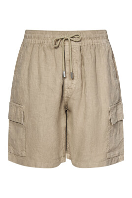 beige-linen-cargo-shorts-with-pockets