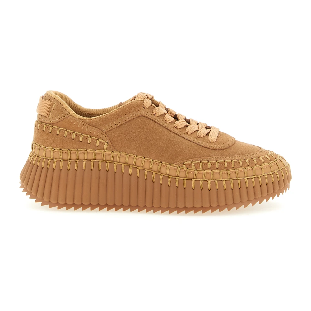 Chloé Nama Trainers - Female - Sneakers - Beige - 6 Uk - Shoes