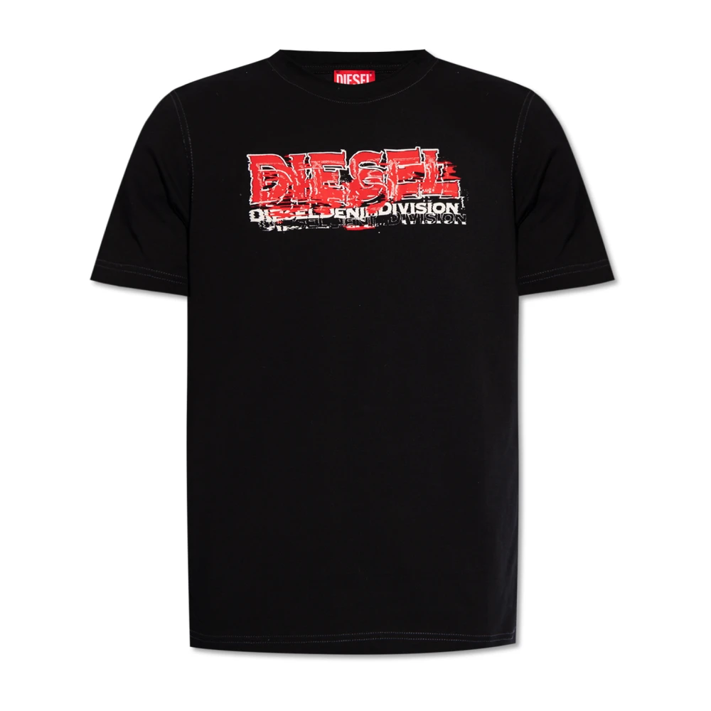 Diesel T-Diegor T-shirt met logo Black Heren