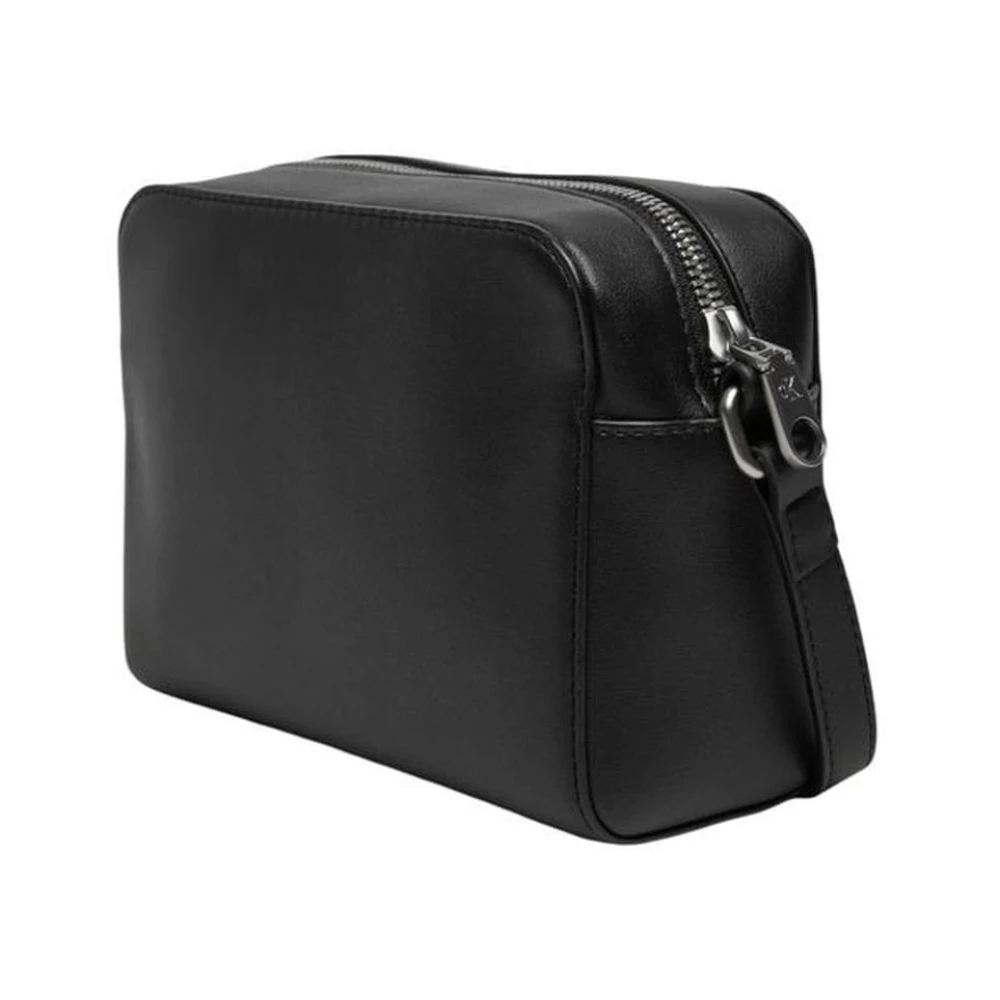 Calvin Klein Jeans Zwarte Faux Leren Handtas Collectie Black Dames