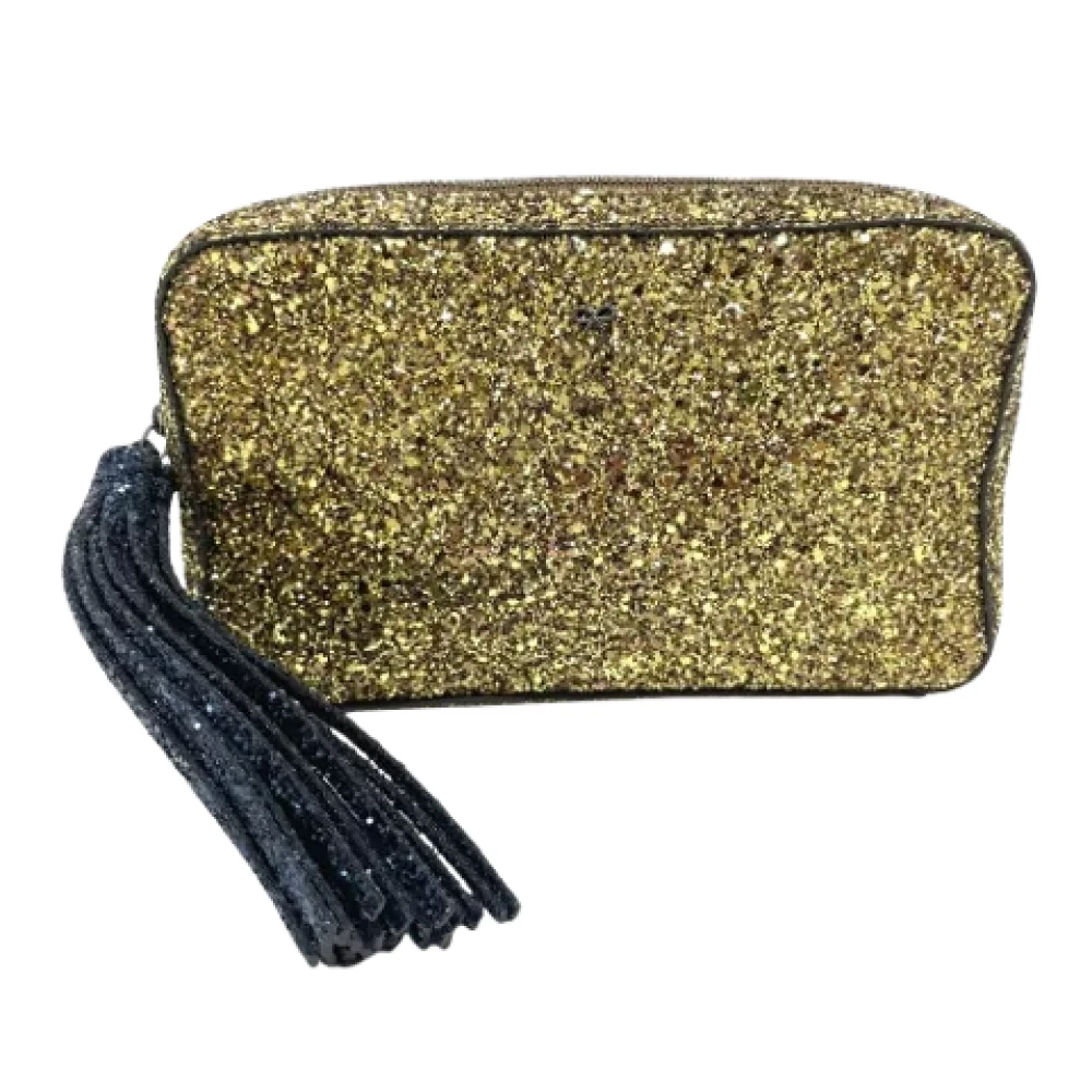 Anya Hindmarch Pre-owned Fabric pouches Yellow Dames