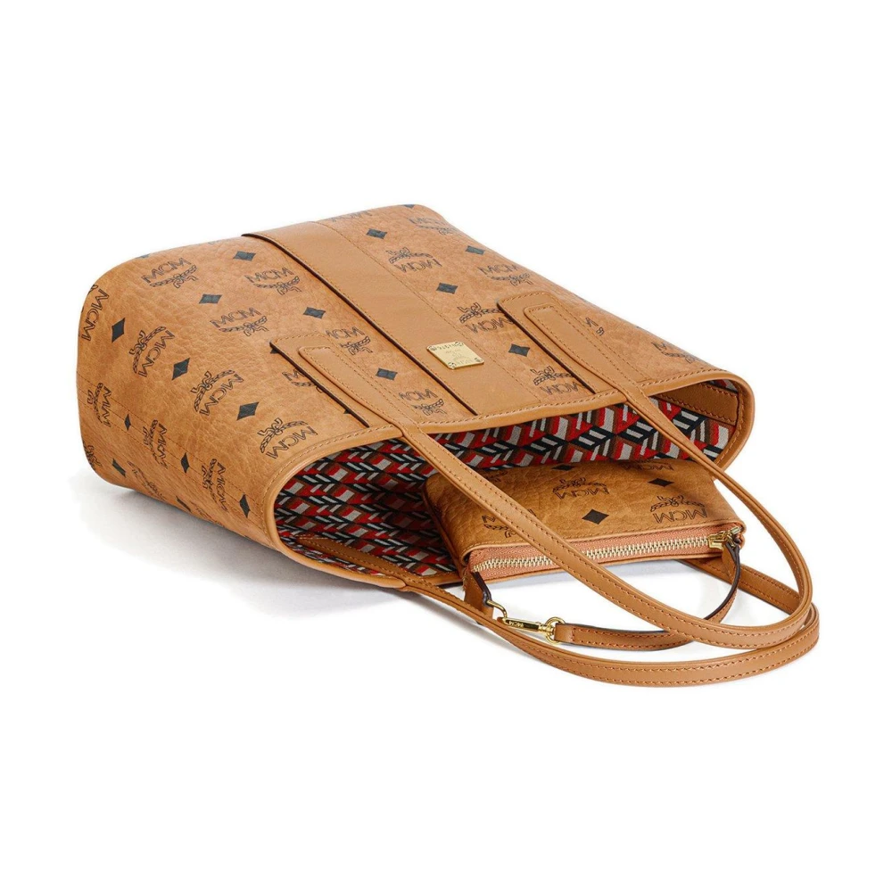 MCM Omkeerbare Liz Shopper in Visetos Brown Dames