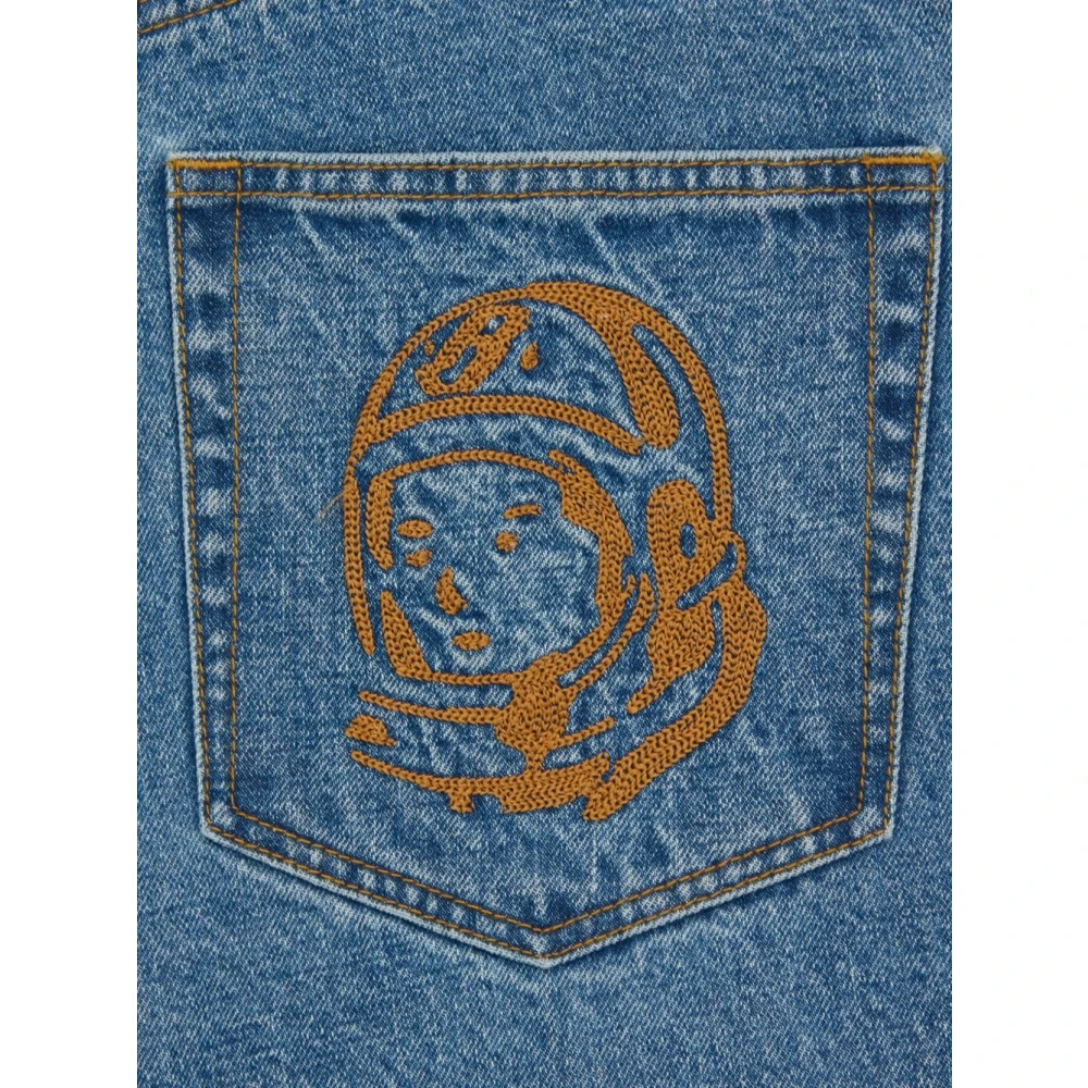 Billionaire Blauwe Indigo Shorts met Geborduurd Logo Blue Heren