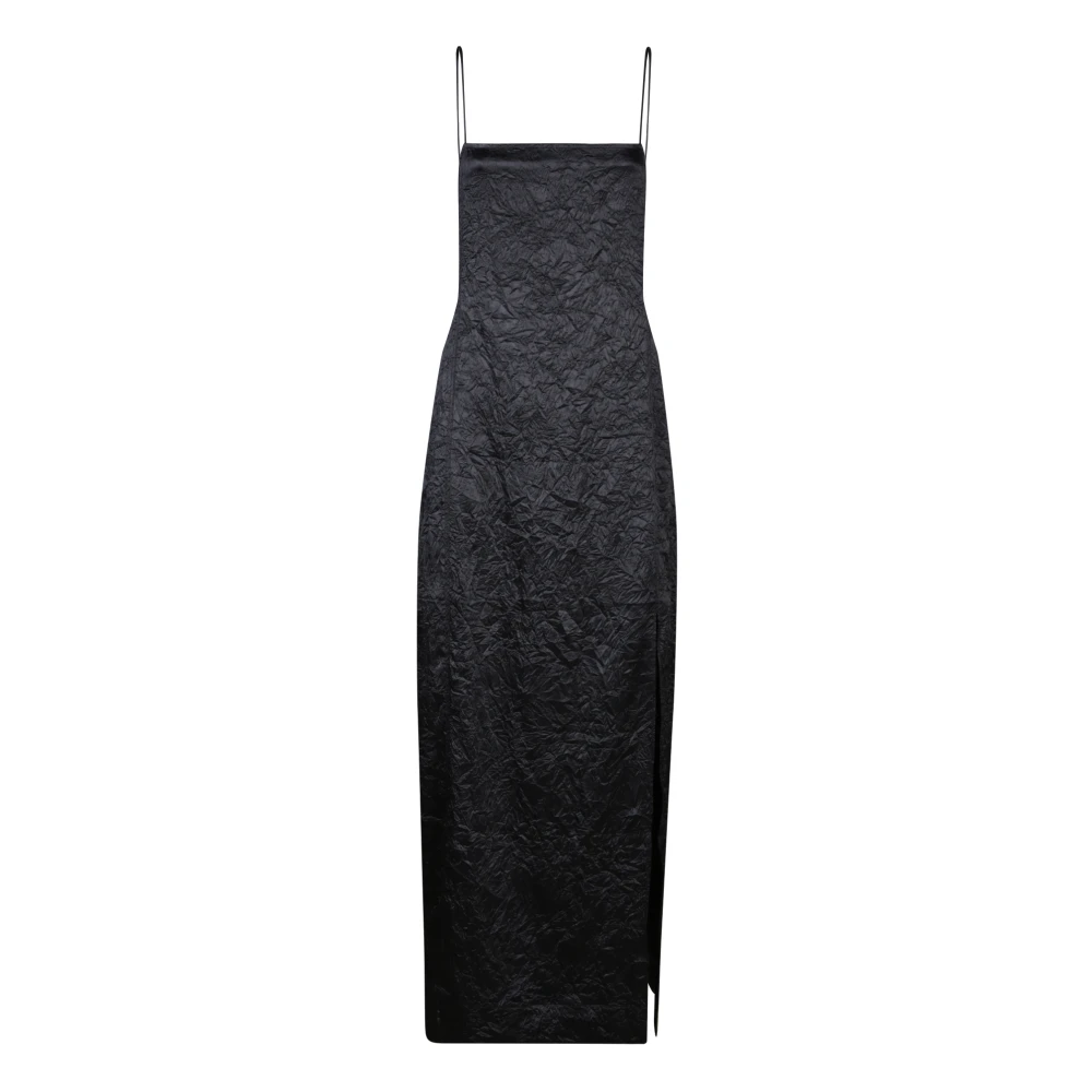 Ganni Zwarte Jurk Stijlvol Chic Black Dames
