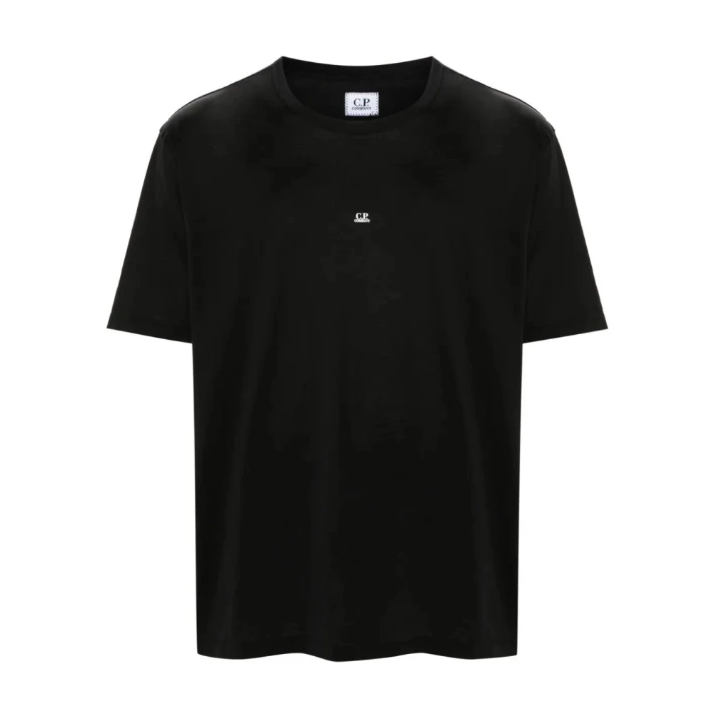C.P. Company Zwarte Katoenen Crewneck T-shirt Black Heren