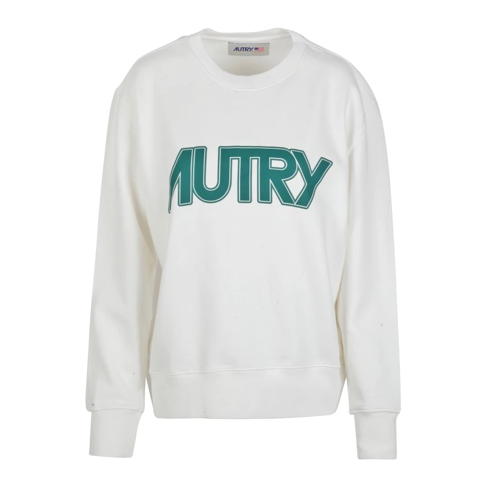 Autry Maxi Logo Sweatshirt White Dames