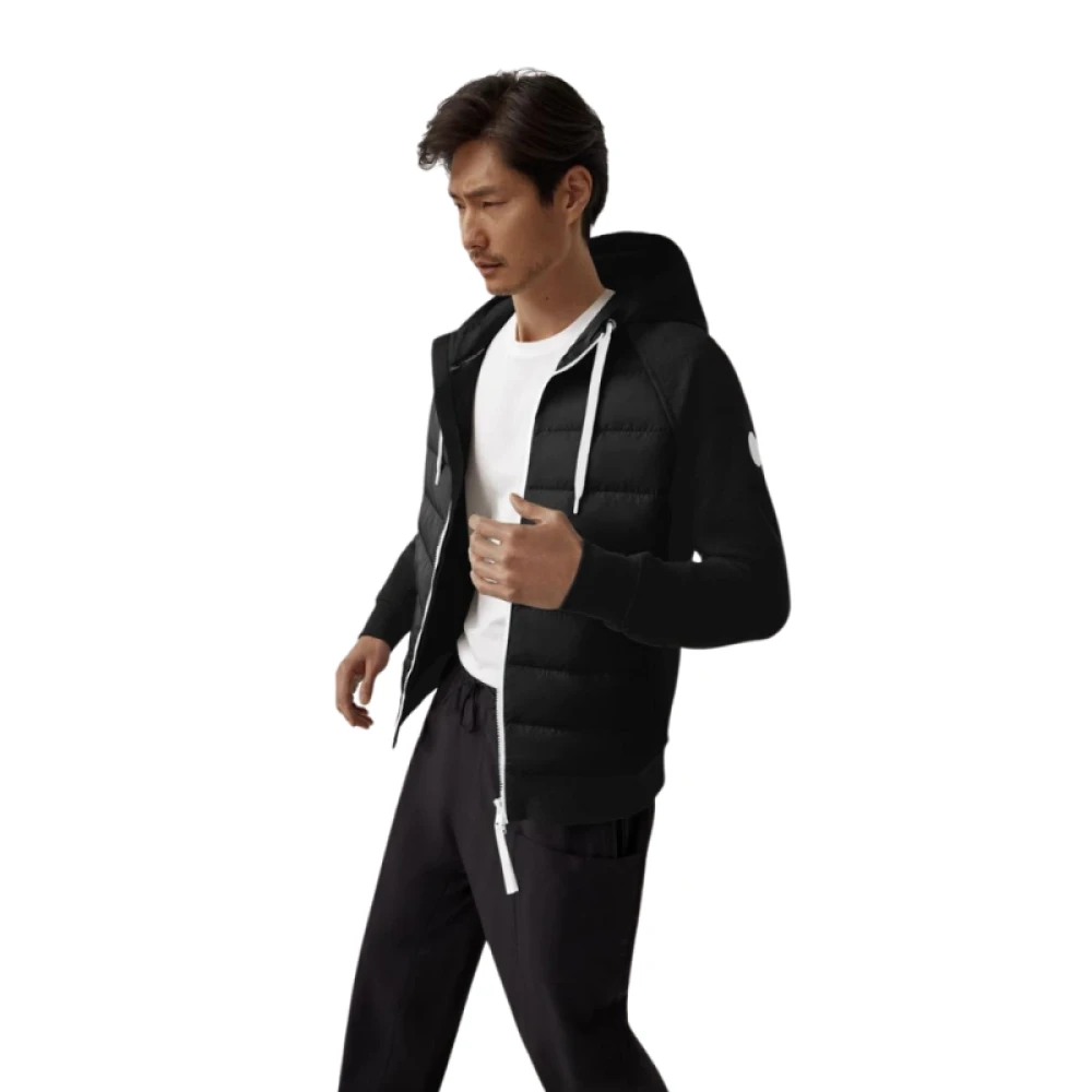 Canada Goose Zwarte HyBridge Huron Hoodie met rits Black Heren