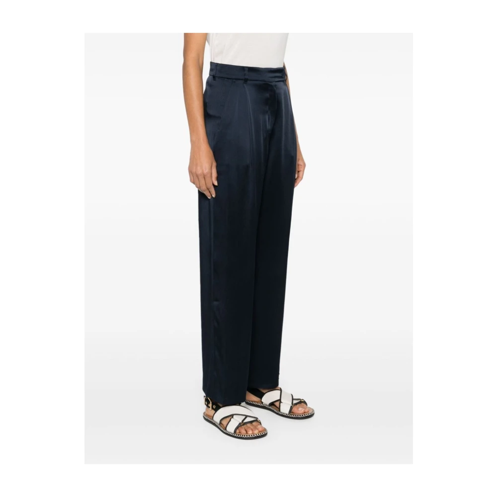 Max Mara Wijde broek Amleto 005 Blue Dames