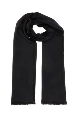 Wool Jacquard Logo Scarf