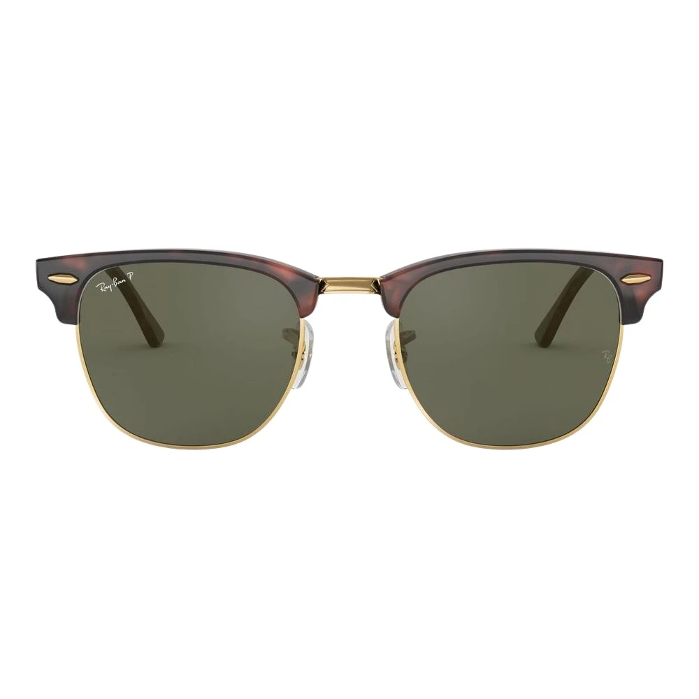 Ray-Ban Men's Brown Polarized Clubmaster Sunglasses