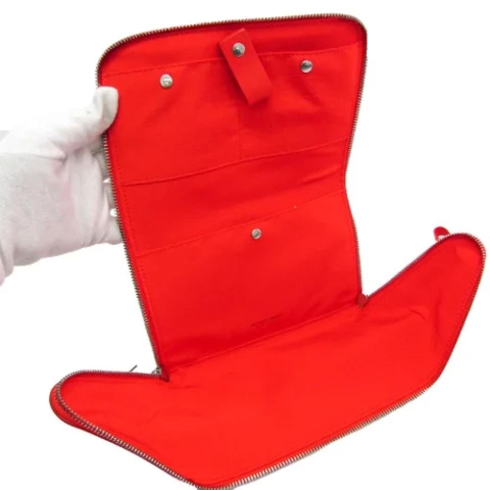 Bottega Veneta Vintage Pre-owned Leather clutches Red Dames