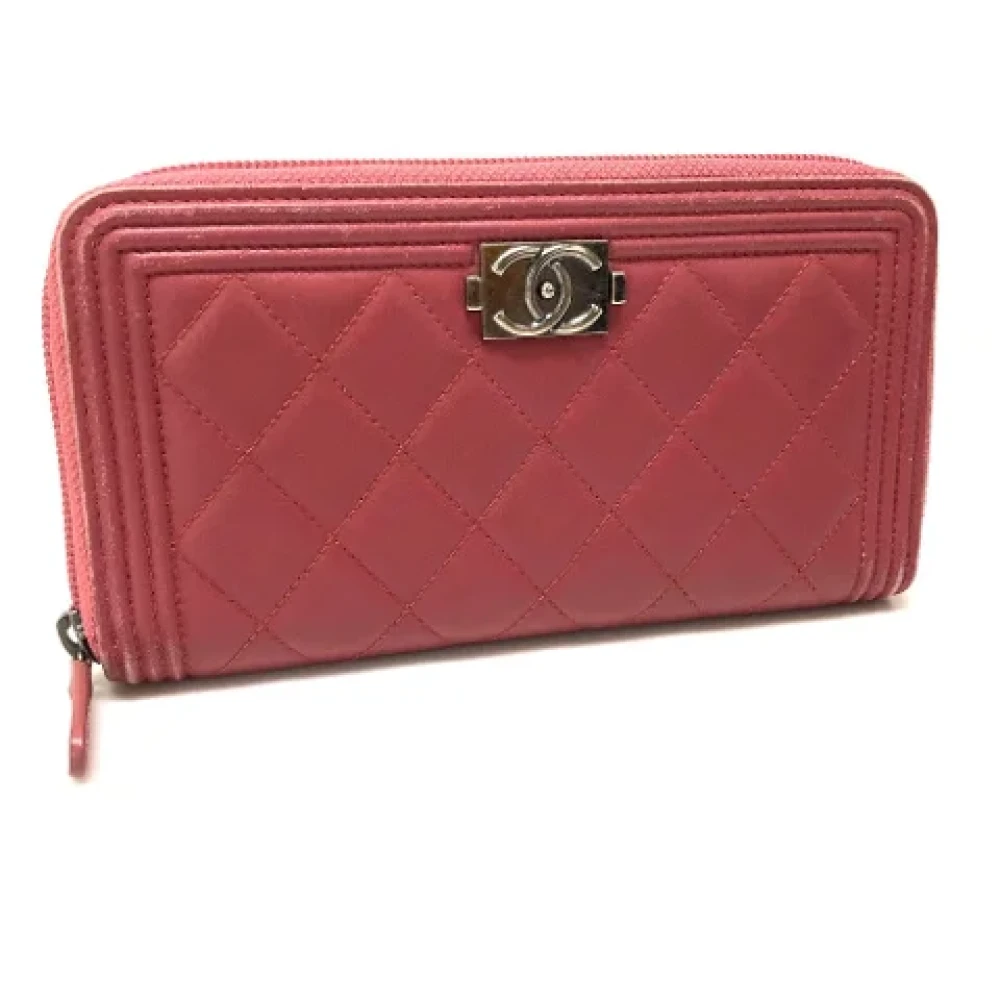 Chanel Vintage Pre-owned Leather wallets Pink Dames