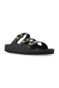 black-slip-on-buckle-strap-shoes