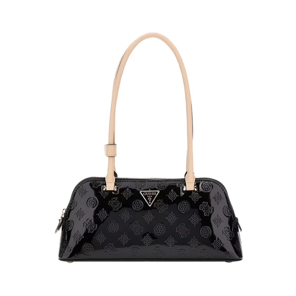 Guess Zwarte handtas met gouden details Black Dames
