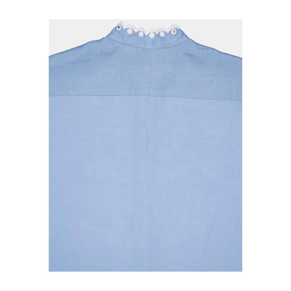 Zimmermann Sereen Blauw Geborduurde Blouse Blue Dames