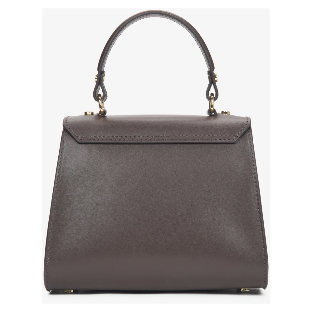 Estro Donkerbruine Satchel Handtas voor Dames gemaakt van Premium Italiaans Echt Leer Brown Dames