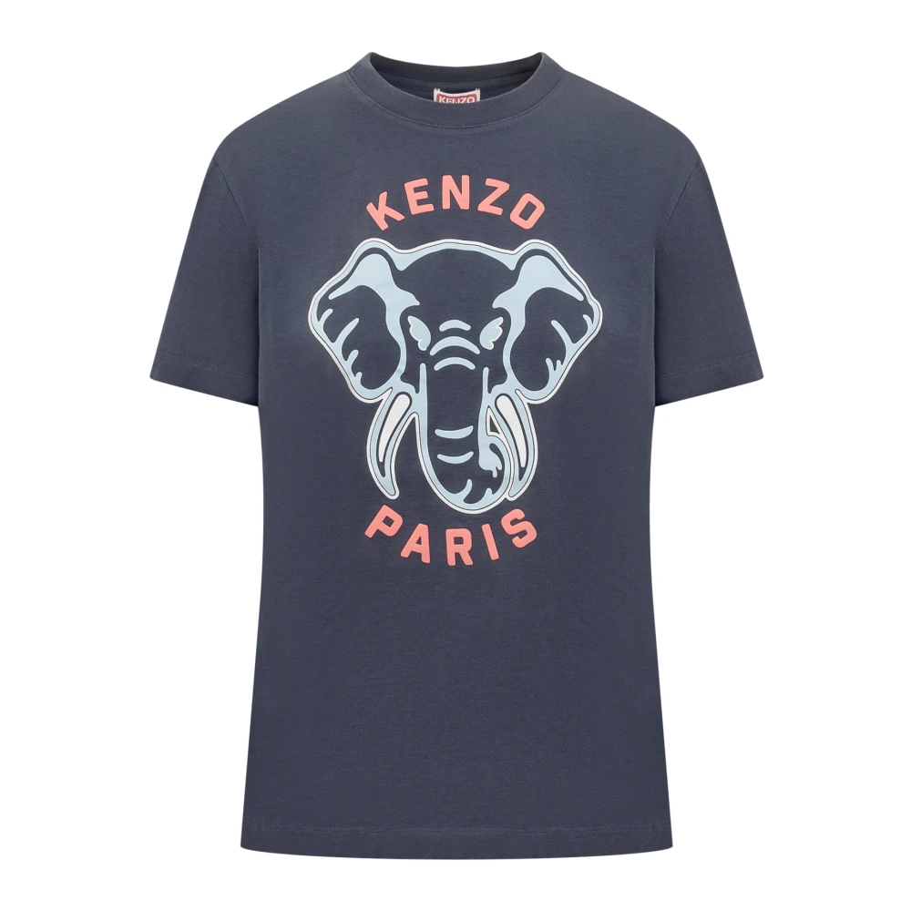 Kenzo Olifant Loose T-Shirt Blue Dames