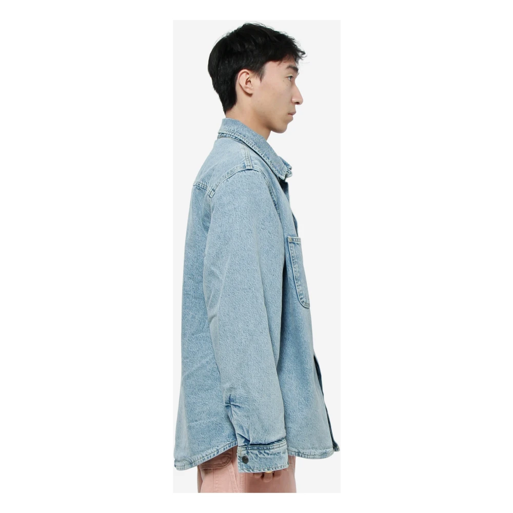 Stüssy Sherpa Gevoerde Katoenen Overhemd Grijs Gray Heren