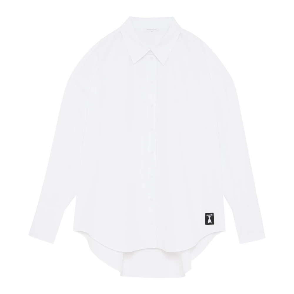 PATRIZIA PEPE Overhemd Essential katoenen overshirt White Dames