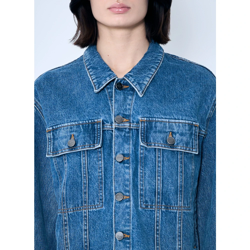 Khaite Klassieke Denimjas Paneelconstructie Blue Dames